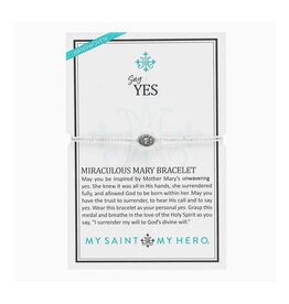 MY SAINT MY HERO Say Yes Miraculous Mary Bracelet - Metallic Silver/Silver