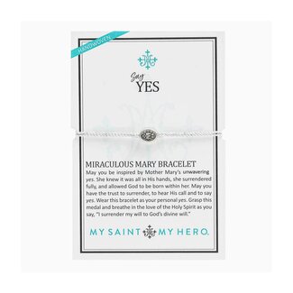 MY SAINT MY HERO Say Yes Miraculous Mary Bracelet - Metallic Silver/Silver