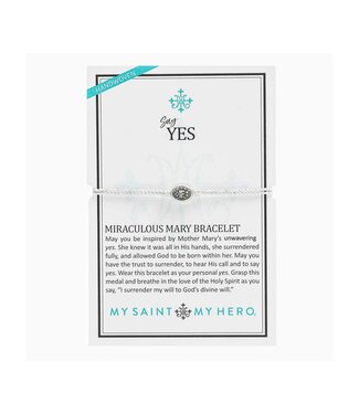 MY SAINT MY HERO Say Yes Miraculous Mary Bracelet - Metallic Silver/Silver