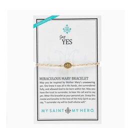 MY SAINT MY HERO Say Yes Miraculous Mary Bracelet - Metallic Gold/Gold