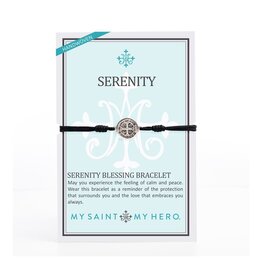 MY SAINT MY HERO Serenity Blessing Bracelet - Black/Silver
