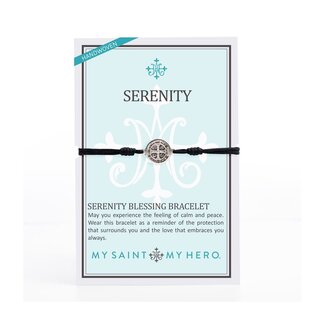MY SAINT MY HERO Serenity Blessing Bracelet - Black/Silver