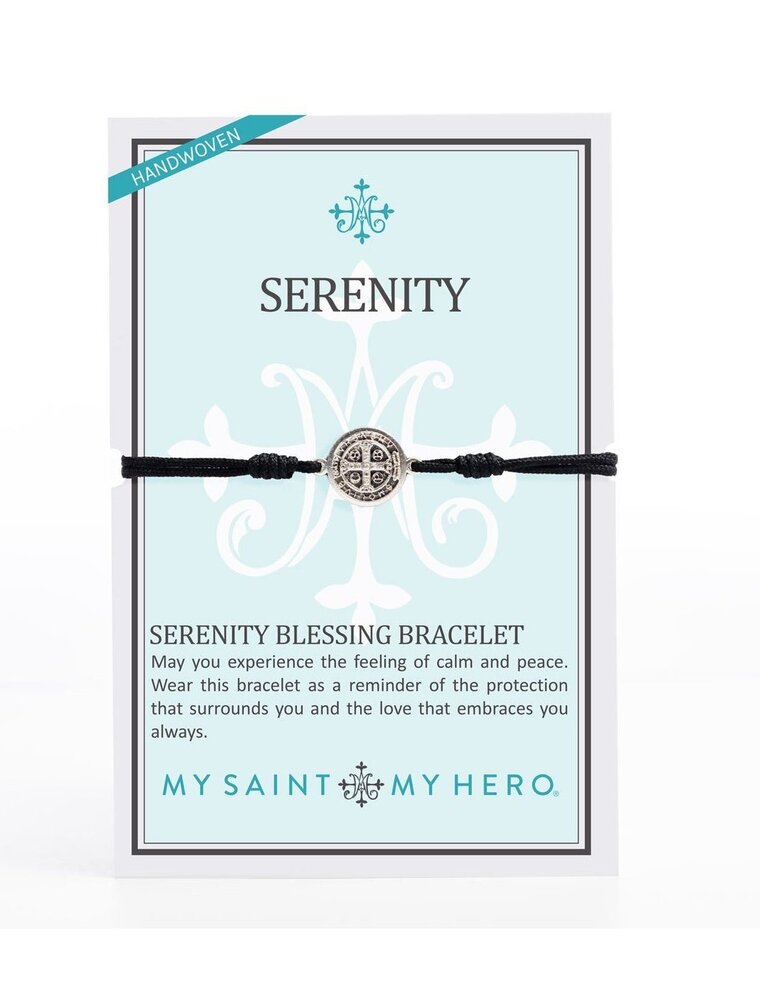 MY SAINT MY HERO Serenity Blessing Bracelet - Black/Silver