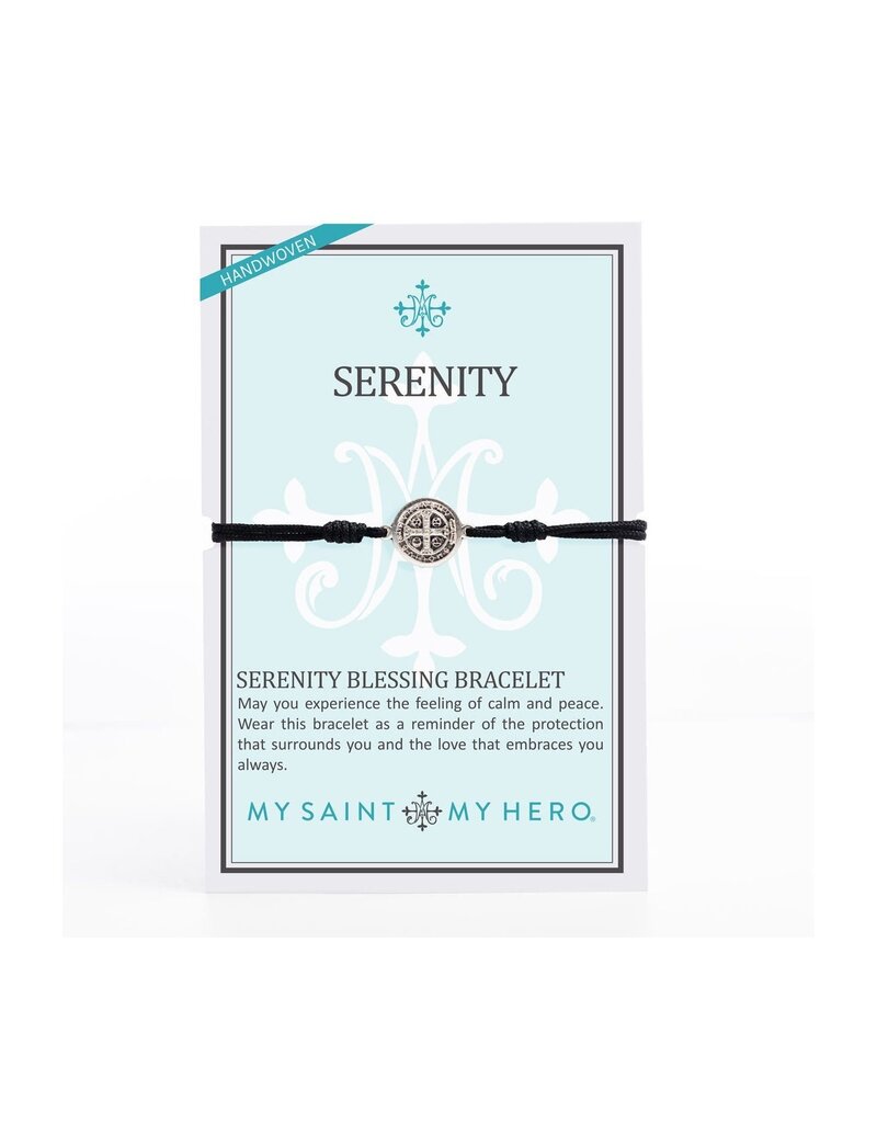 MY SAINT MY HERO Serenity Blessing Bracelet - Black/Silver