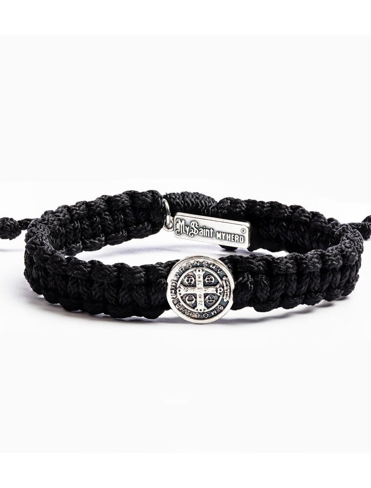 MY SAINT MY HERO One Blessing For Him Bracelet (Men's) - Black/Silver