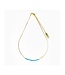 Blessed Is She Morse Code Necklace - Gold/Blue