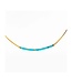 Blessed Is She Morse Code Necklace - Gold/Blue