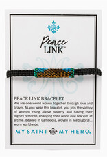 MY SAINT MY HERO Peace Link Beaded Bracelet - Black/Multi