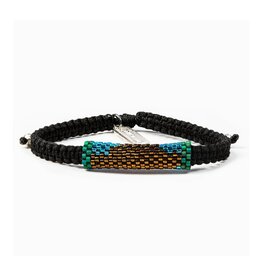 MY SAINT MY HERO Peace Link Beaded Bracelet - Black/Multi
