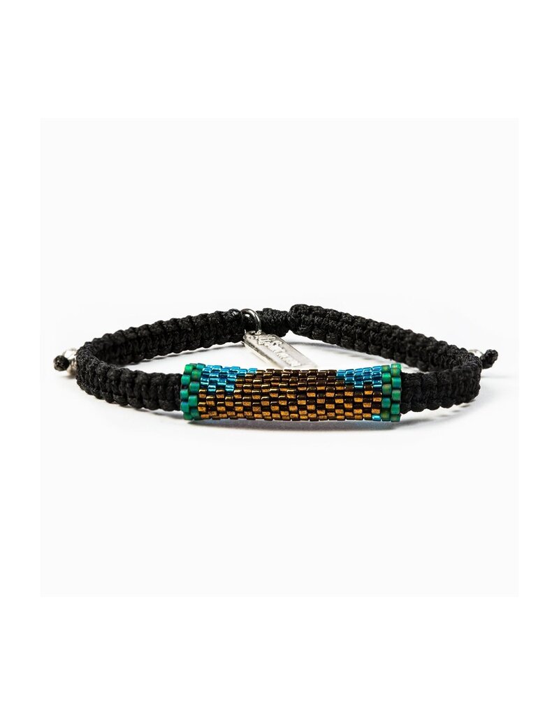 MY SAINT MY HERO Peace Link Beaded Bracelet - Black/Multi