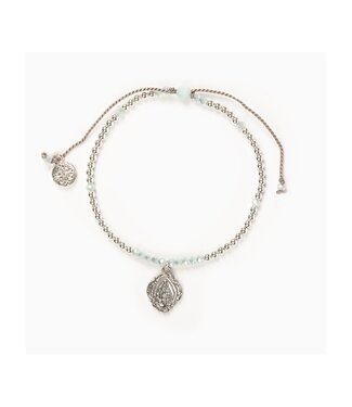 MY SAINT MY HERO Rays of Light Bracelet - Silver/Taupe