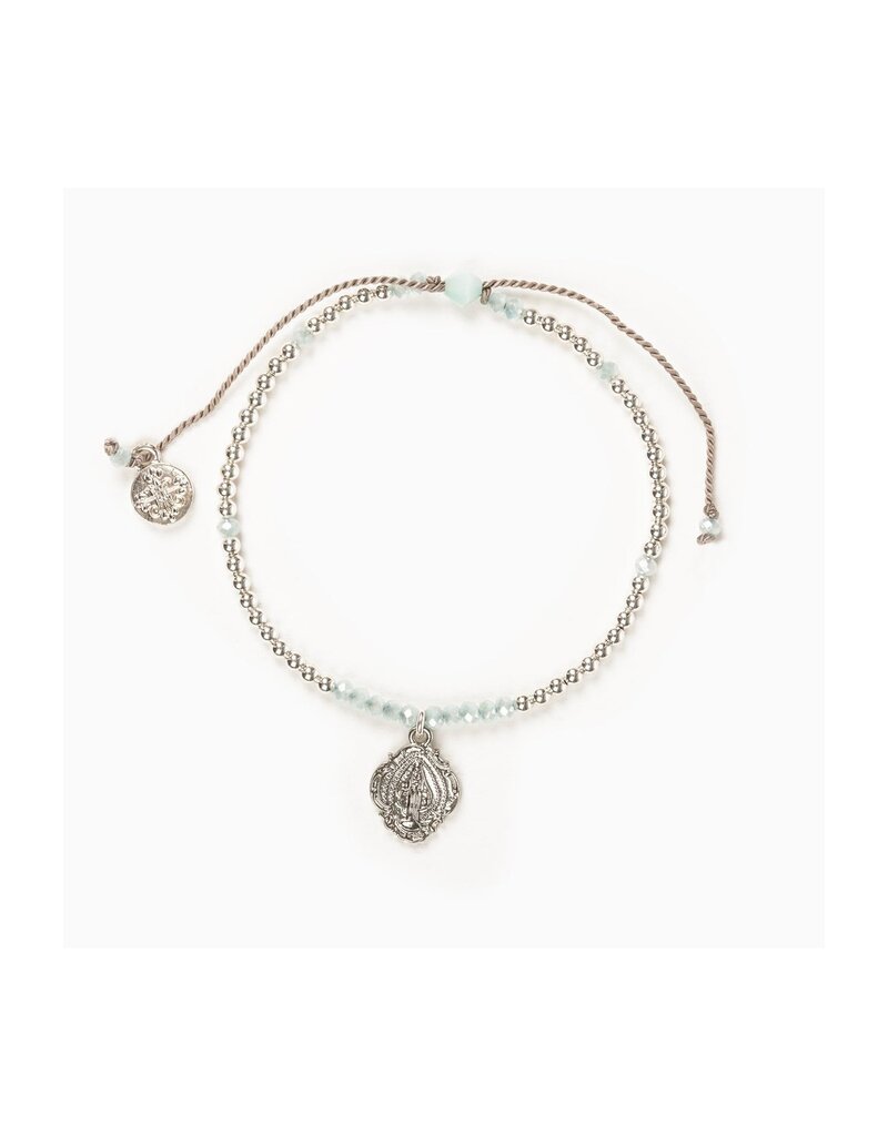 MY SAINT MY HERO Rays of Light Bracelet - Silver/Taupe