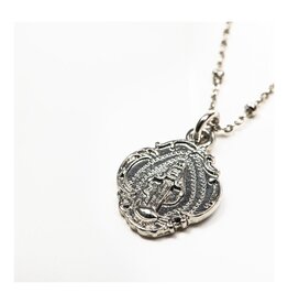MY SAINT MY HERO Miraculous Mary Petite Necklace - Silver