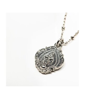 MY SAINT MY HERO Miraculous Mary Petite Necklace - Silver