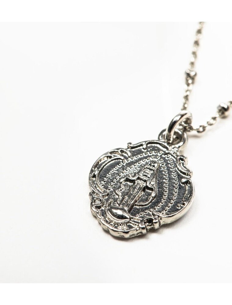 MY SAINT MY HERO Miraculous Mary Petite Necklace - Silver