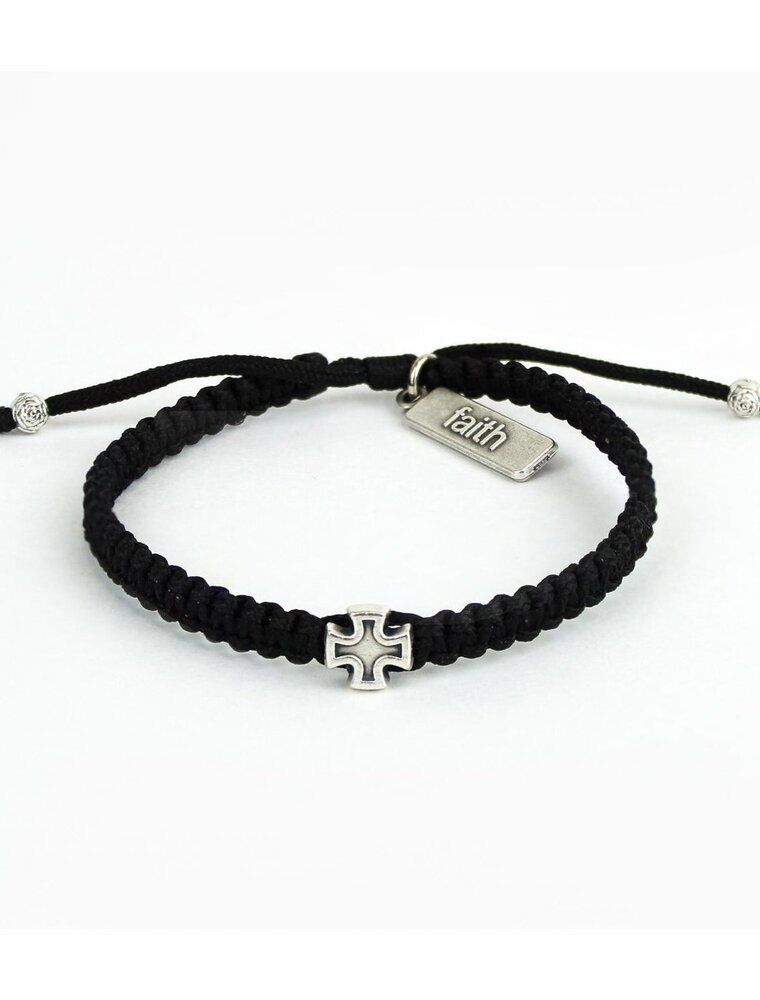 MY SAINT MY HERO Wonderfully Made Bracelet - Black/Silver