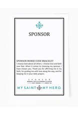 MY SAINT MY HERO Sponsor Morse Code Bracelet - Gold/Clear Crystal MY SAINT MY HERO Sponsor Morse Code Bracelet - Gold/Clear Crystal