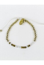 MY SAINT MY HERO Sponsor Morse Code Bracelet - Gold/Clear Crystal MY SAINT MY HERO Sponsor Morse Code Bracelet - Gold/Clear Crystal