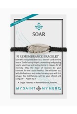 MY SAINT MY HERO Soar Angel Wing Bracelet - Black/Silver
