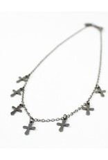MY SAINT MY HERO Faith Cross Choker Necklace - Silver MY SAINT MY HERO Faith Cross Choker Necklace - Silver