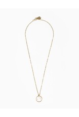 MY SAINT MY HERO Mother of Pearl Necklace - Gold