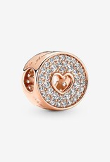 PANDORA Pavé & Heart Anniversary Charm