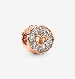 PANDORA Pavé & Heart Anniversary Charm