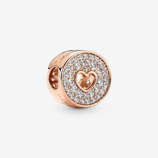 PANDORA Pavé & Heart Anniversary Charm