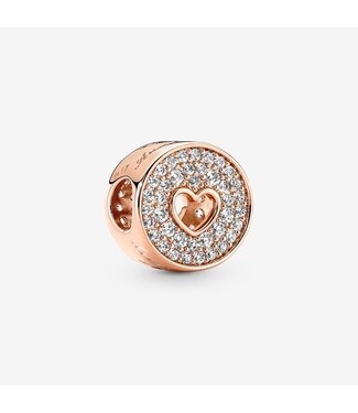 PANDORA Pavé & Heart Anniversary Charm