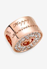 PANDORA Pavé & Heart Anniversary Charm