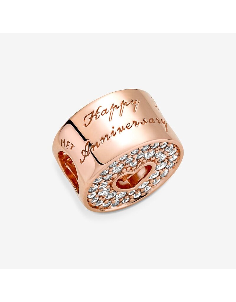 PANDORA Pavé & Heart Anniversary Charm