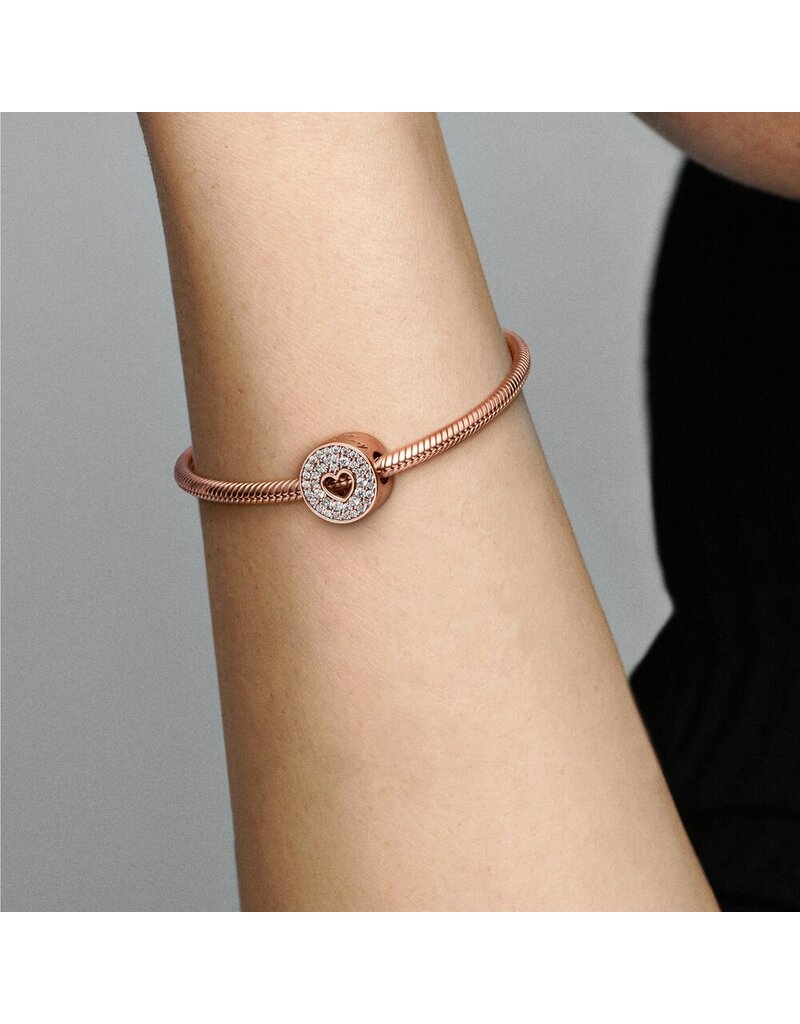 PANDORA Pavé & Heart Anniversary Charm