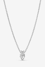 PANDORA Double Heart Pendant Sparkling Collier Necklace