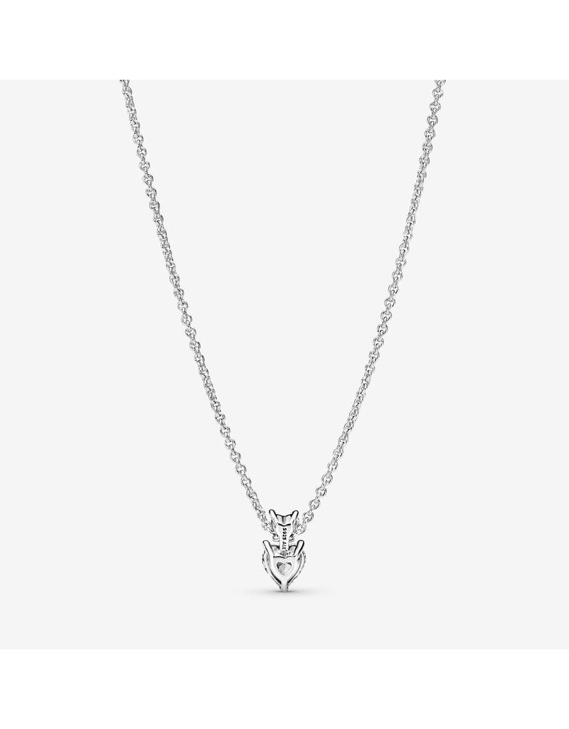 PANDORA Double Heart Pendant Sparkling Collier Necklace