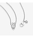 Double Heart Pendant Sparkling Collier Necklace