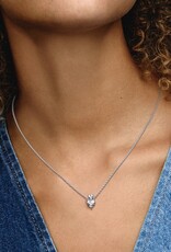 PANDORA Double Heart Pendant Sparkling Collier Necklace