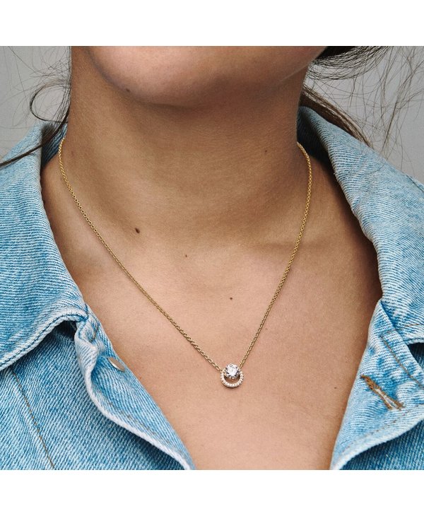 Pandora Sparkling Round Halo Pendant 