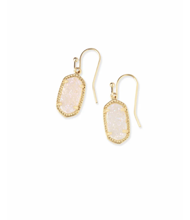 Lee Gold Drop Earrings in Iridescent Drusy