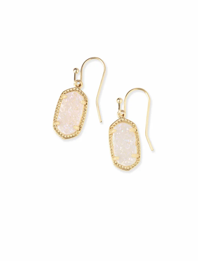KENDRA SCOTT DESIGN Lee Gold Drop Earrings in Iridescent Drusy