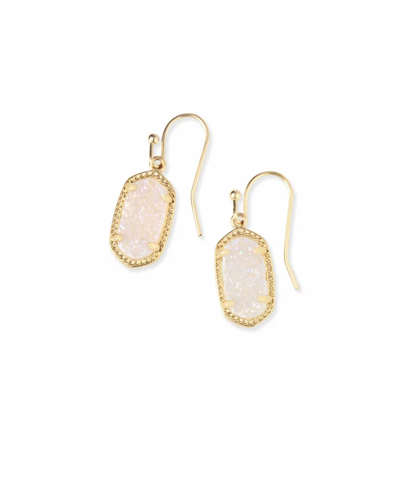 KENDRA SCOTT DESIGN Lee Gold Drop Earrings in Iridescent Drusy