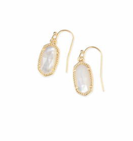KENDRA SCOTT DESIGN Lee Gold Drop Earrings in Ivory Pearl