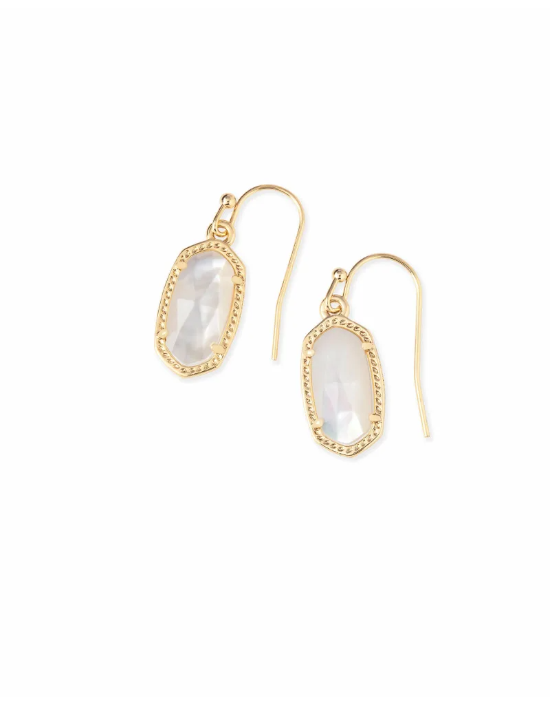KENDRA SCOTT DESIGN Lee Gold Drop Earrings in Ivory Pearl