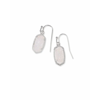 KENDRA SCOTT DESIGN Lee Silver Drop Earrings in Iridescent Drusy