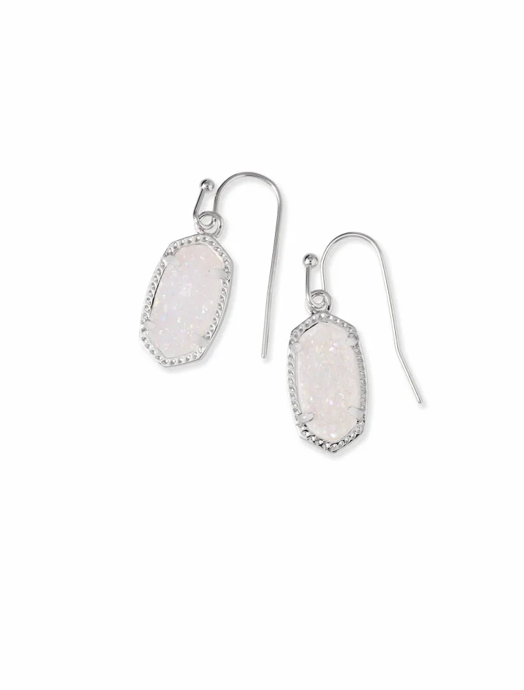 KENDRA SCOTT DESIGN Lee Silver Drop Earrings in Iridescent Drusy