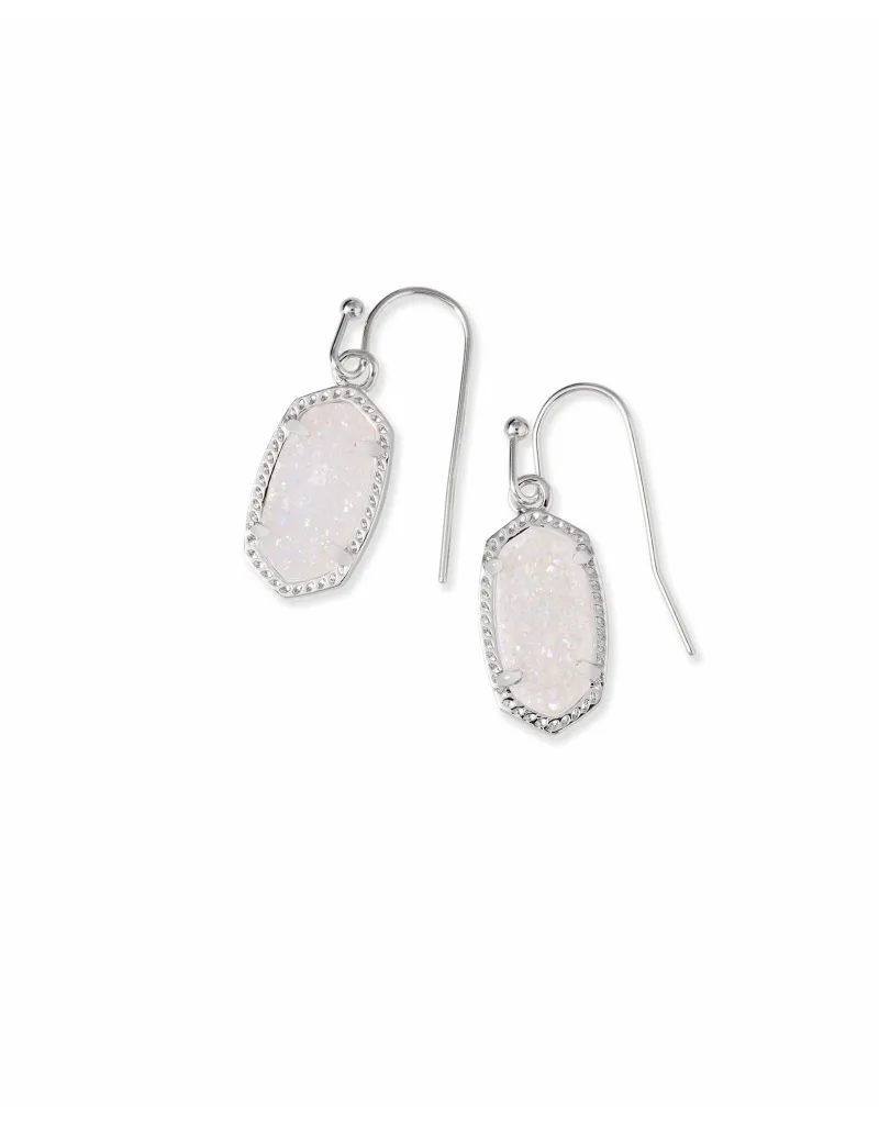 KENDRA SCOTT DESIGN Lee Silver Drop Earrings in Iridescent Drusy