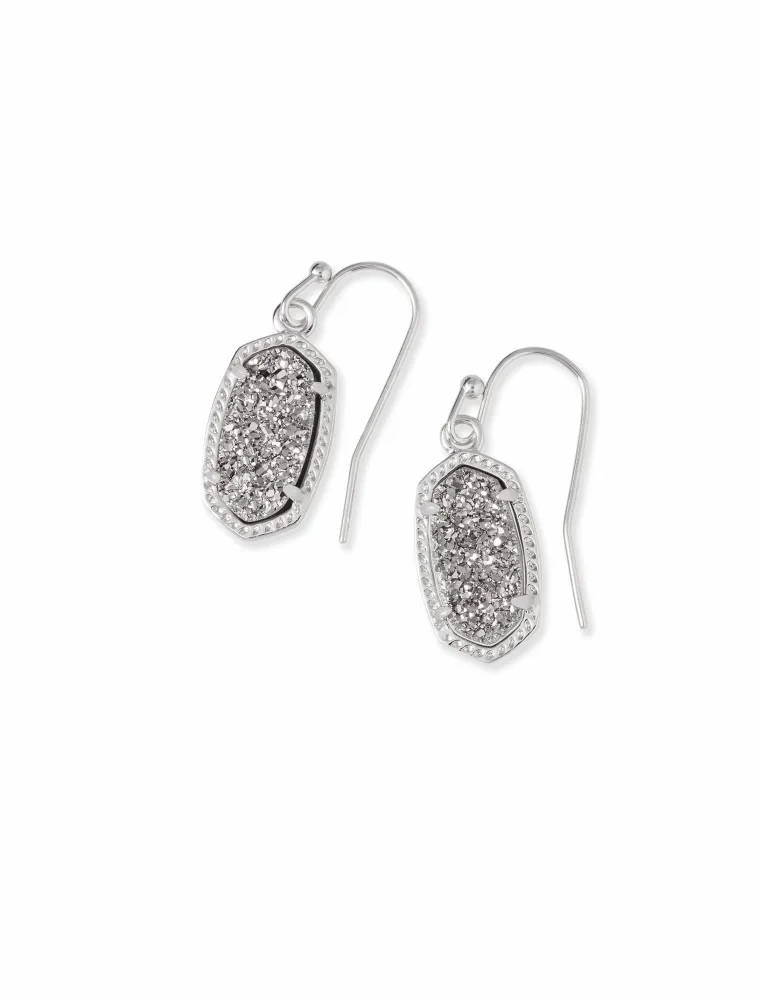 KENDRA SCOTT DESIGN Lee Silver Drop Earrings in Platinum Drusy
