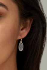 KENDRA SCOTT DESIGN Lee Silver Drop Earrings in Platinum Drusy