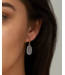 Lee Silver Drop Earrings in Platinum Drusy