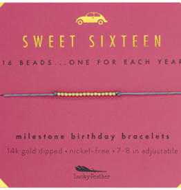 Sweet Sixteen  Birthday Milestone Bracelet