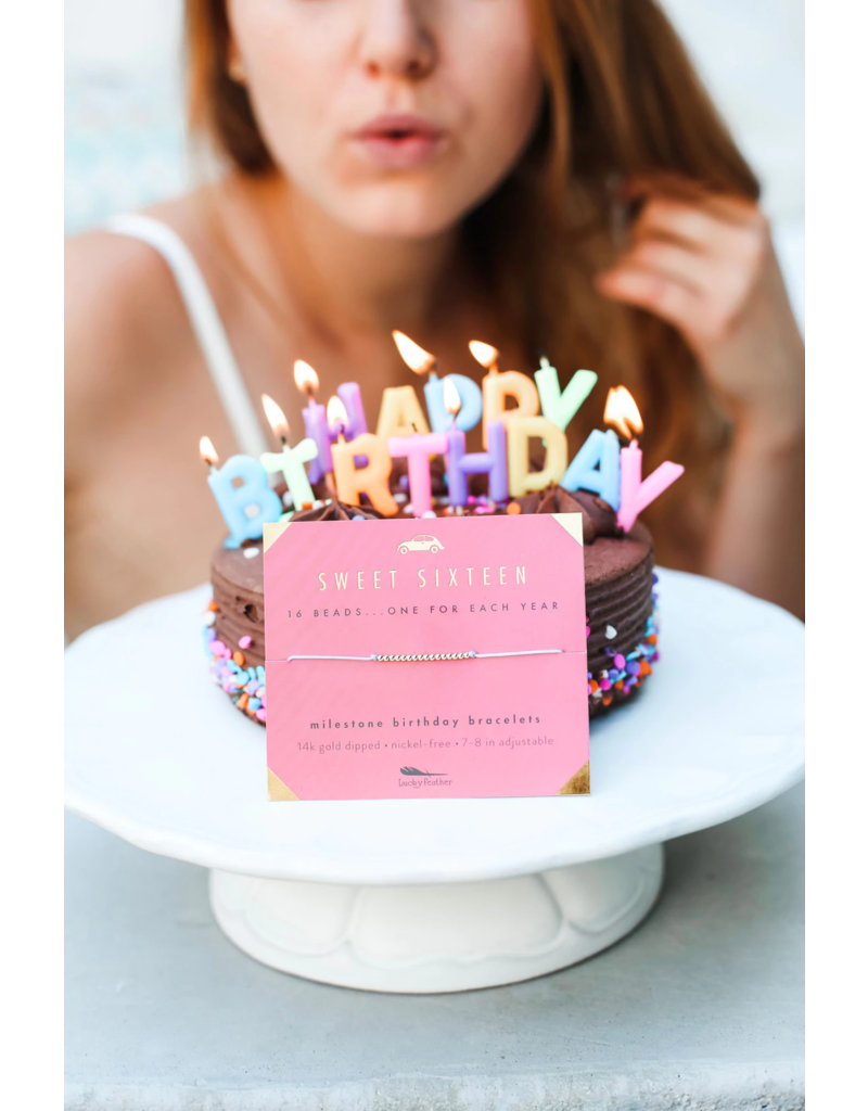 Sweet Sixteen  Birthday Milestone Bracelet